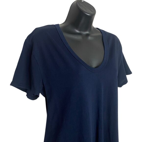 AG Adriano Goldschmied Henson Tee Womens S Navy Blue Shirt Casual Minimalist NEW - Picture 6 of 11